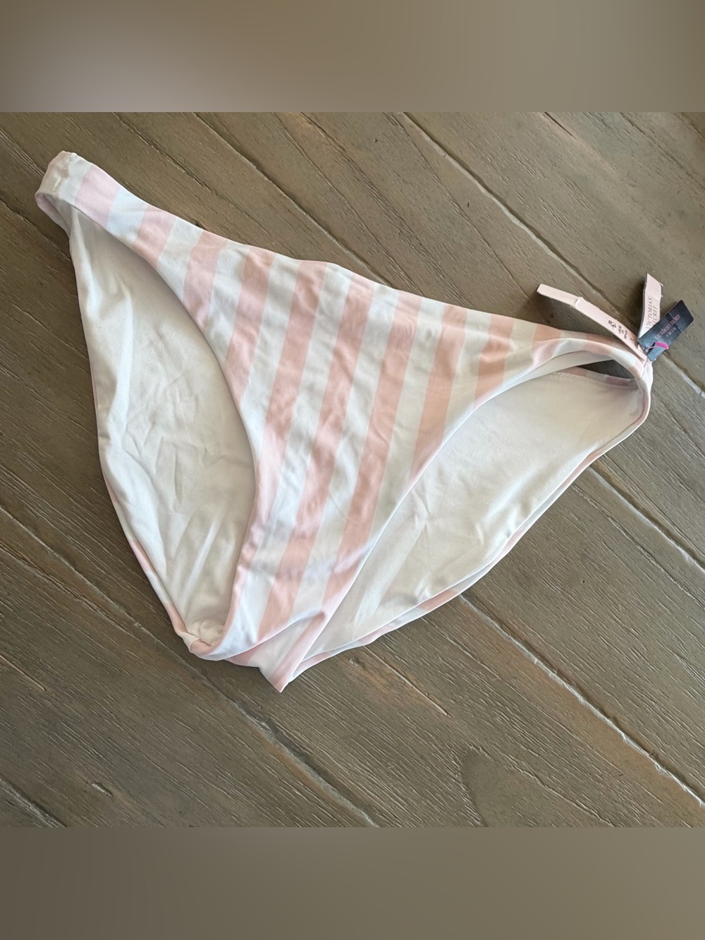 Victoria's Secret Pink & White Striped Bikini Bottom